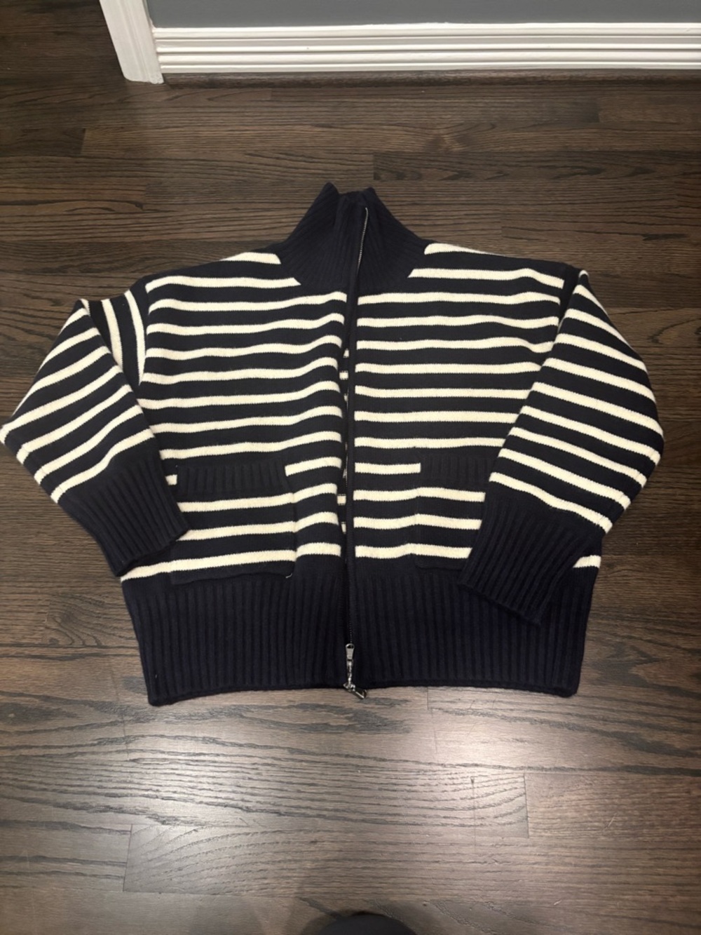 PINCH ZIP UP NAVY Sweater